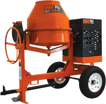 Brave Concrete Mixer 9 Cu. Ft. Steel Drum Honda GX270 BRPCM109H New