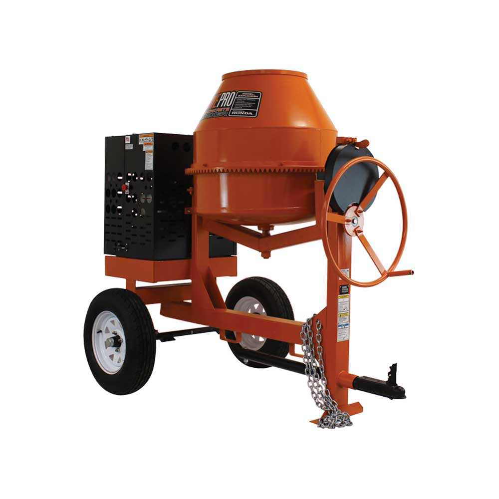 Brave Concrete Mixer 9 Cu. Ft. Steel Drum Honda GX270 BRPCM109H New