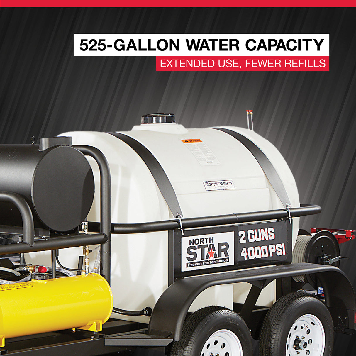 NorthStar Hot Pressure Washer Trailer Mounted 4000 PSI 7.0 Gpm E740