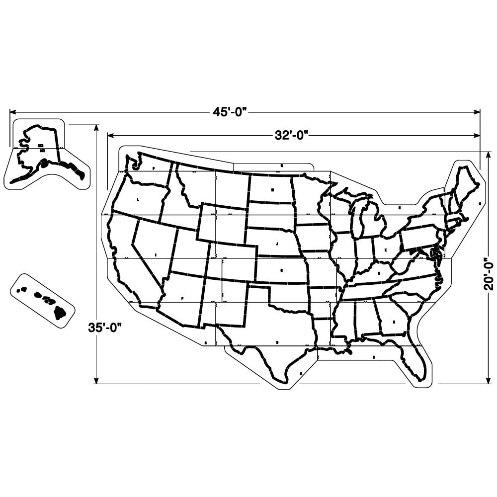 Newstripe US Map Playground Stencil 10001727