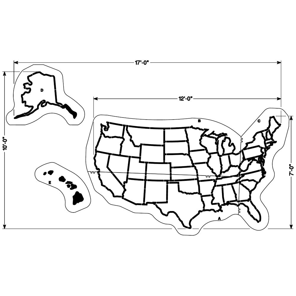 Newstripe US Map Playground Stencil 10001727