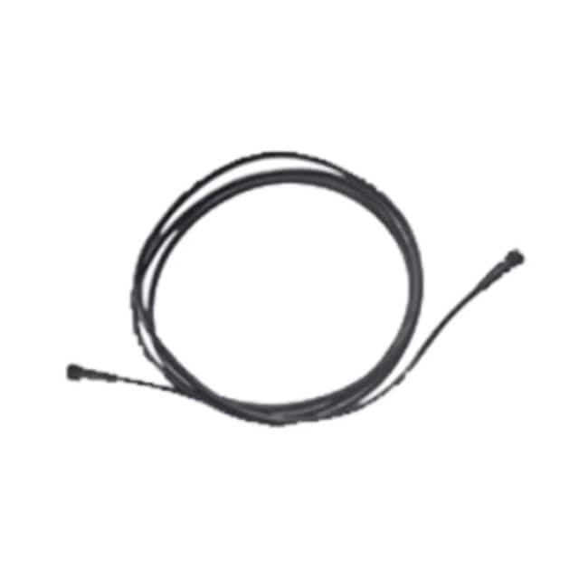 An overhead view of two red LED lights for clear-floor two-post lifts, with black wiring and a black connector. The lights are shown on a gray textured surface, highlighting their shape and design.