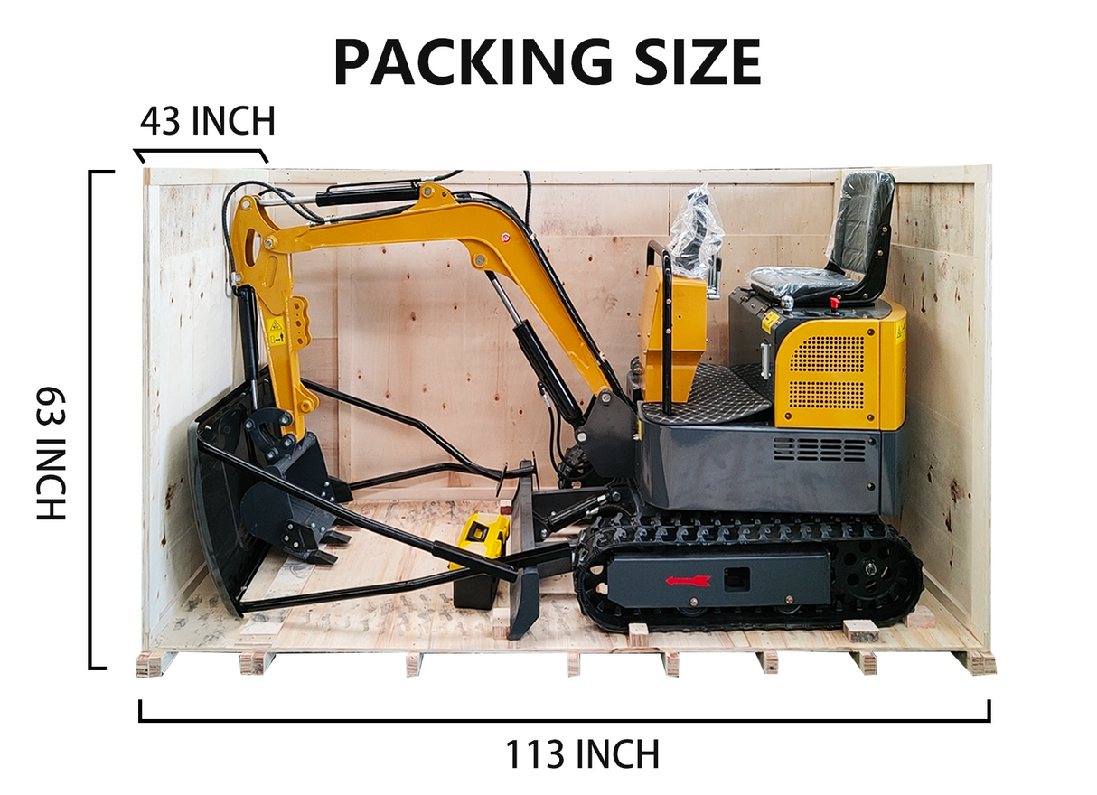 Katool Mini Excavator Compact Crawler Digger Bucket KT-EX20 Gas Engine