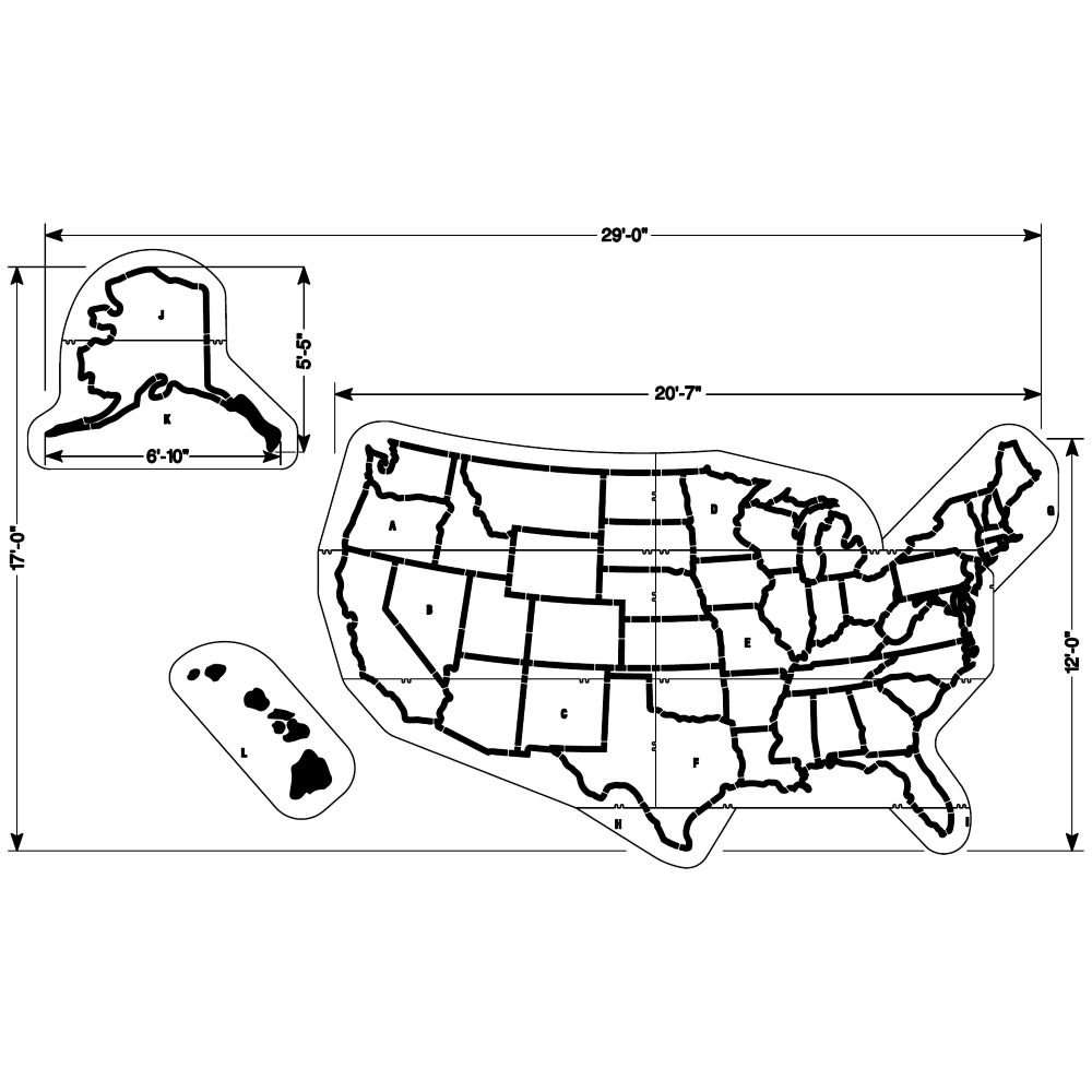 Newstripe US Map Playground Stencil 10001727