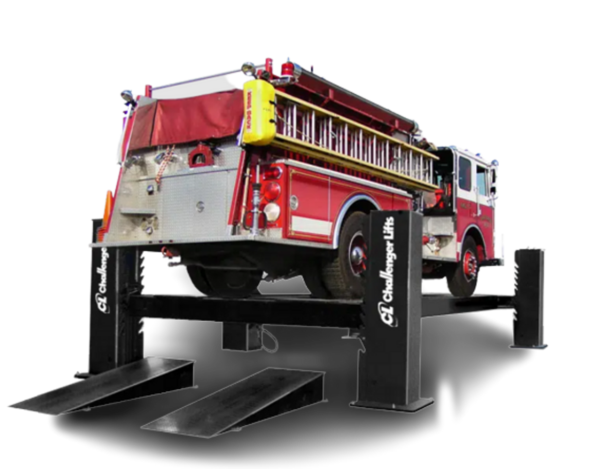 Challenger Lifts 44050E Four Post Lift 50,000 Lbs Extended Chain Driven Capacity