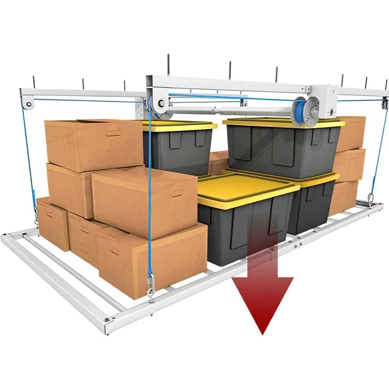 E-Z Storage Retractable Ceiling Storage Lift – 4x8 (RCL-4x8)