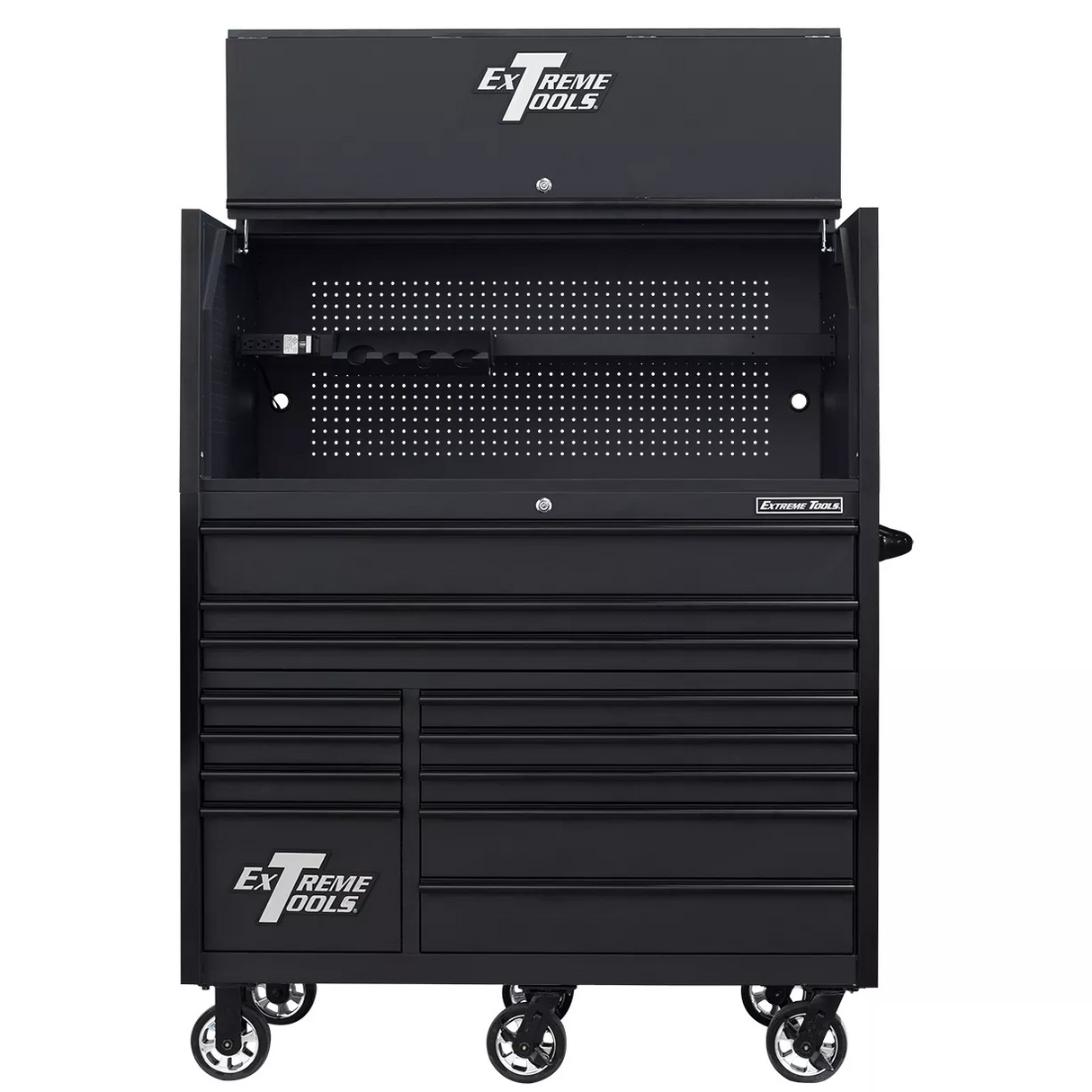 Extreme Tools RX Series 55" Professional Extreme Power Workstation Hutch & 12 Drawer Roller Cabinet-150 Combo