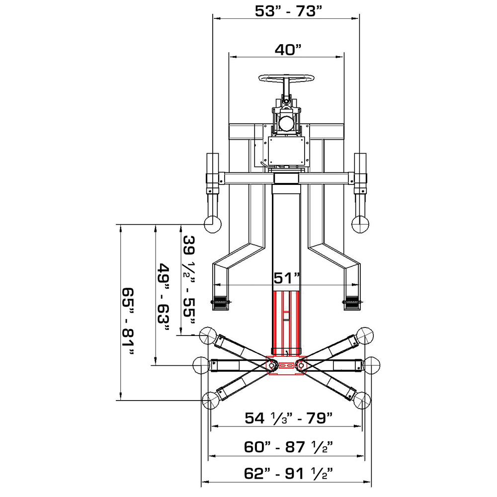 Katool 7,000lb Single Post Lift SPL-700