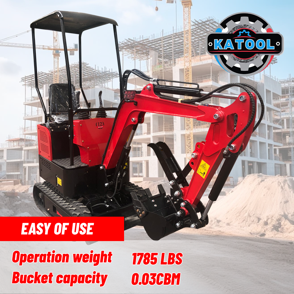 Katool Mini Excavator Compact Crawler Digger Bucket KT-EX20 Gas Engine