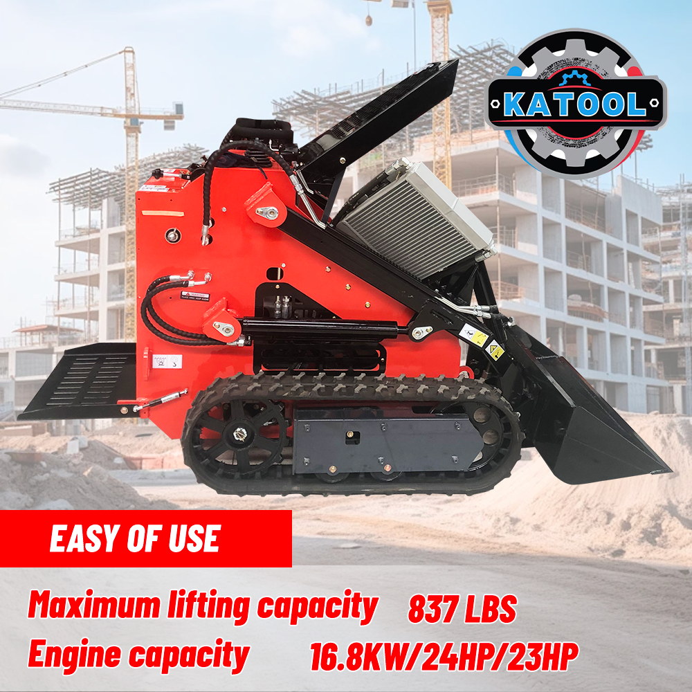 Katool Mini Skid Steer Track Loader 23 HP Lifting Capacity 837lbs KT-SK26B