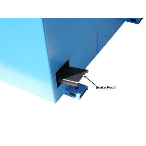 A close-up view of the brake pedal on the Atlas WB11's lower left side, labeled "Brake Pedal."