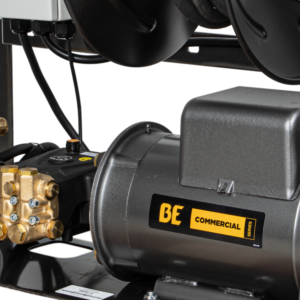 BE Power 2,000 PSI 4.0 GPM 5.0 HP Electric Pressure Washer with Baldor Motor and AR Triplex Pump - X-2050FW1A