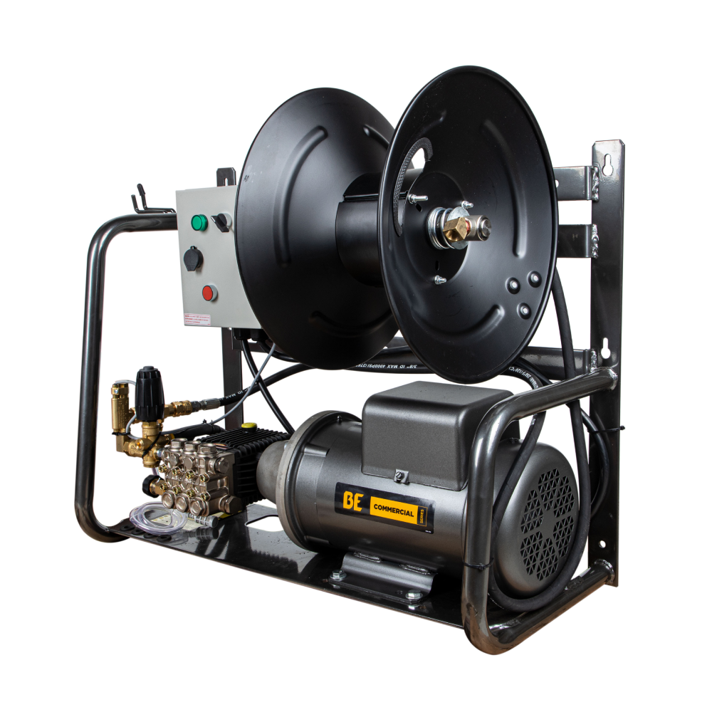 BE Power 2,000 PSI 4.0 GPM 5.0 HP Electric Pressure Washer with Baldor Motor and General Triplex Pump - X-2050FW3GENHT2