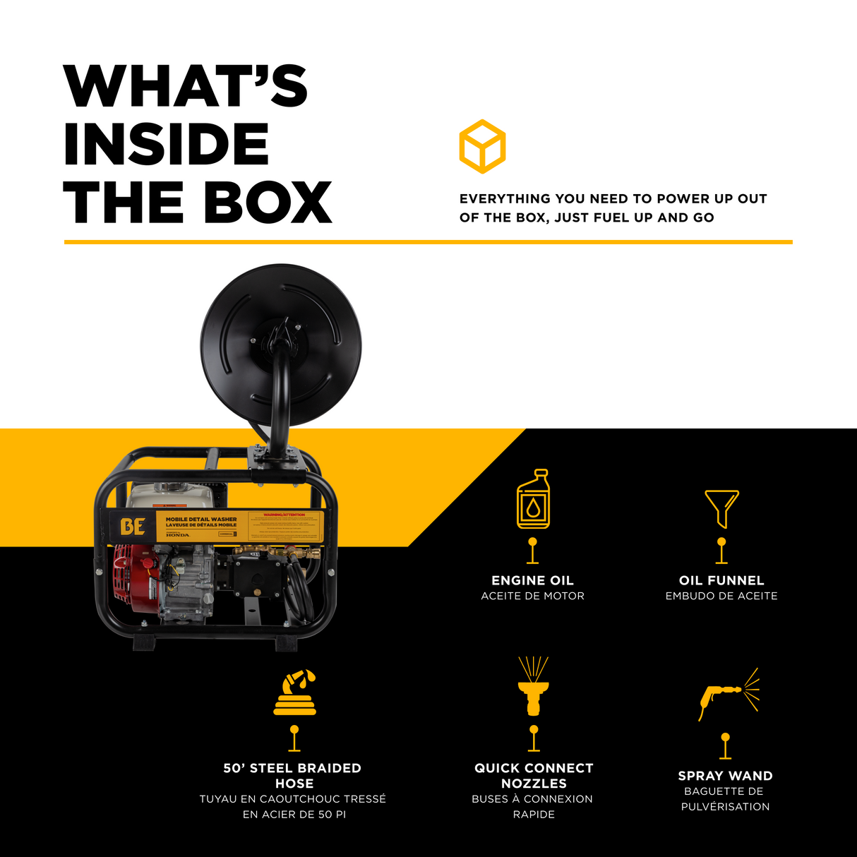 BE Power 3,100 PSI 3.1 GPM Cold Water Gas Pressure Washer - B3165HRAS