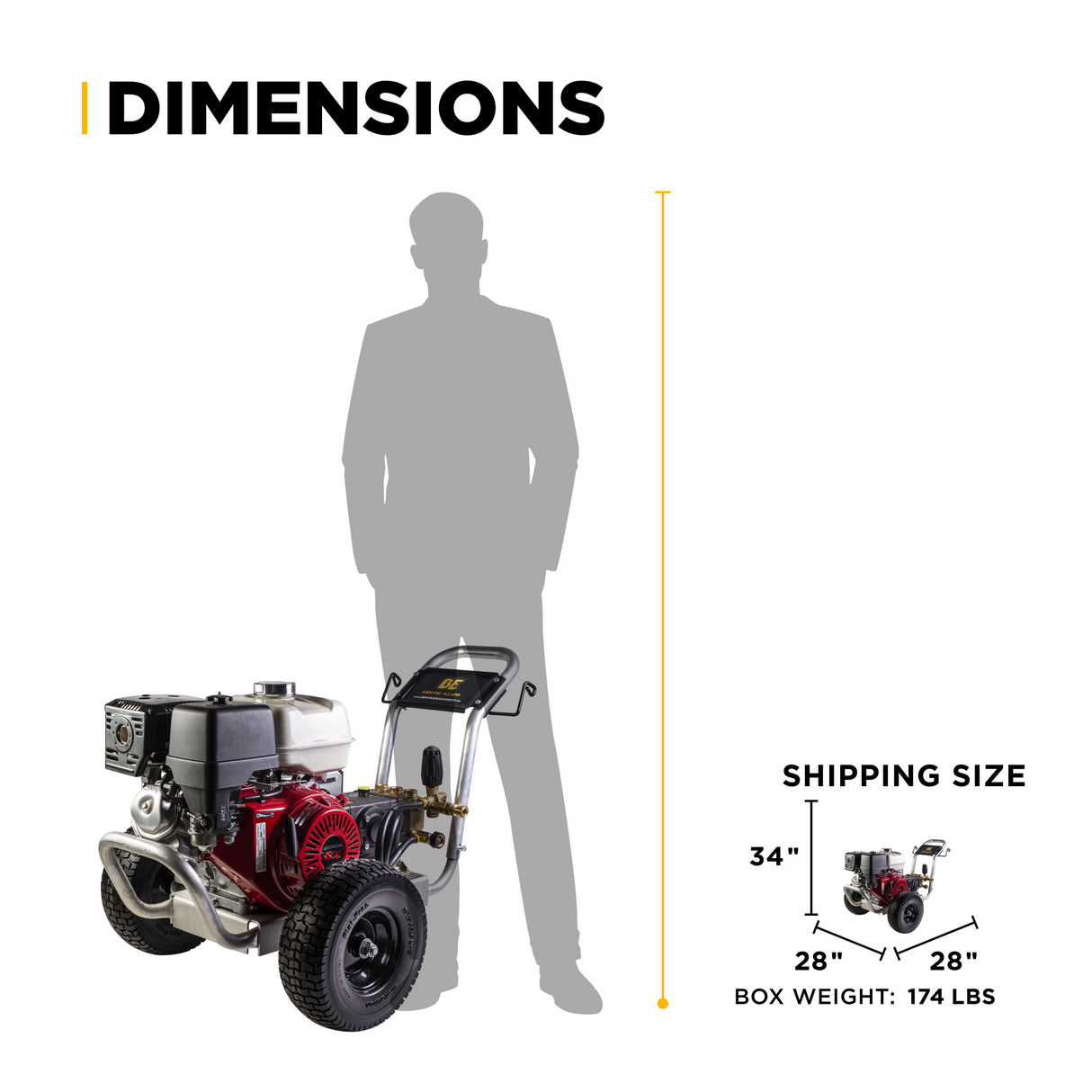 BE Power 4,200 PSI 4.2 GPM Cold Water Gas Pressure Washer - B4213HABGS