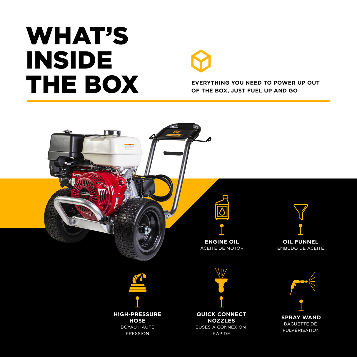 BE Power 4,200 PSI 4.2 GPM Cold Water Gas Pressure Washer - B4213HAGS