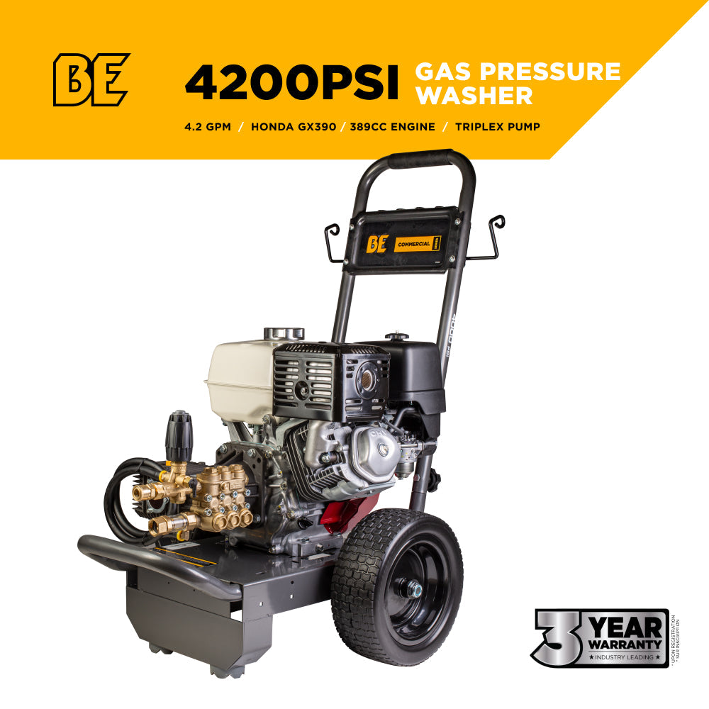 BE Power 4,200 PSI 4.2 GPM Cold Water Gas Pressure Washer - B4213HCS