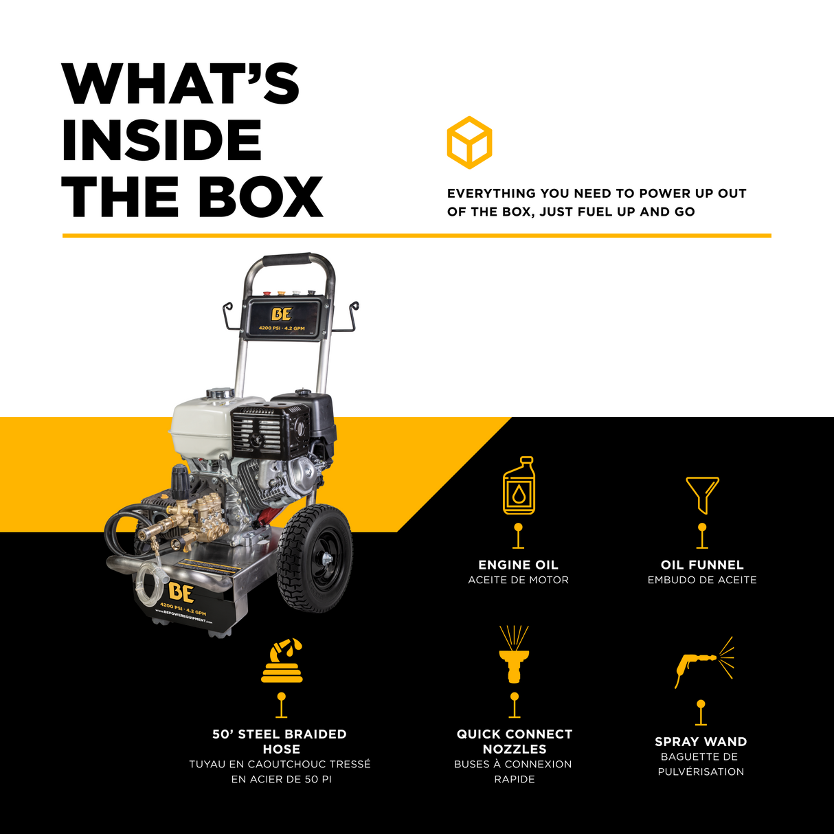 BE Power 4,200 PSI 4.2 GPM Cold Water Gas Pressure Washer - B4213HSCS