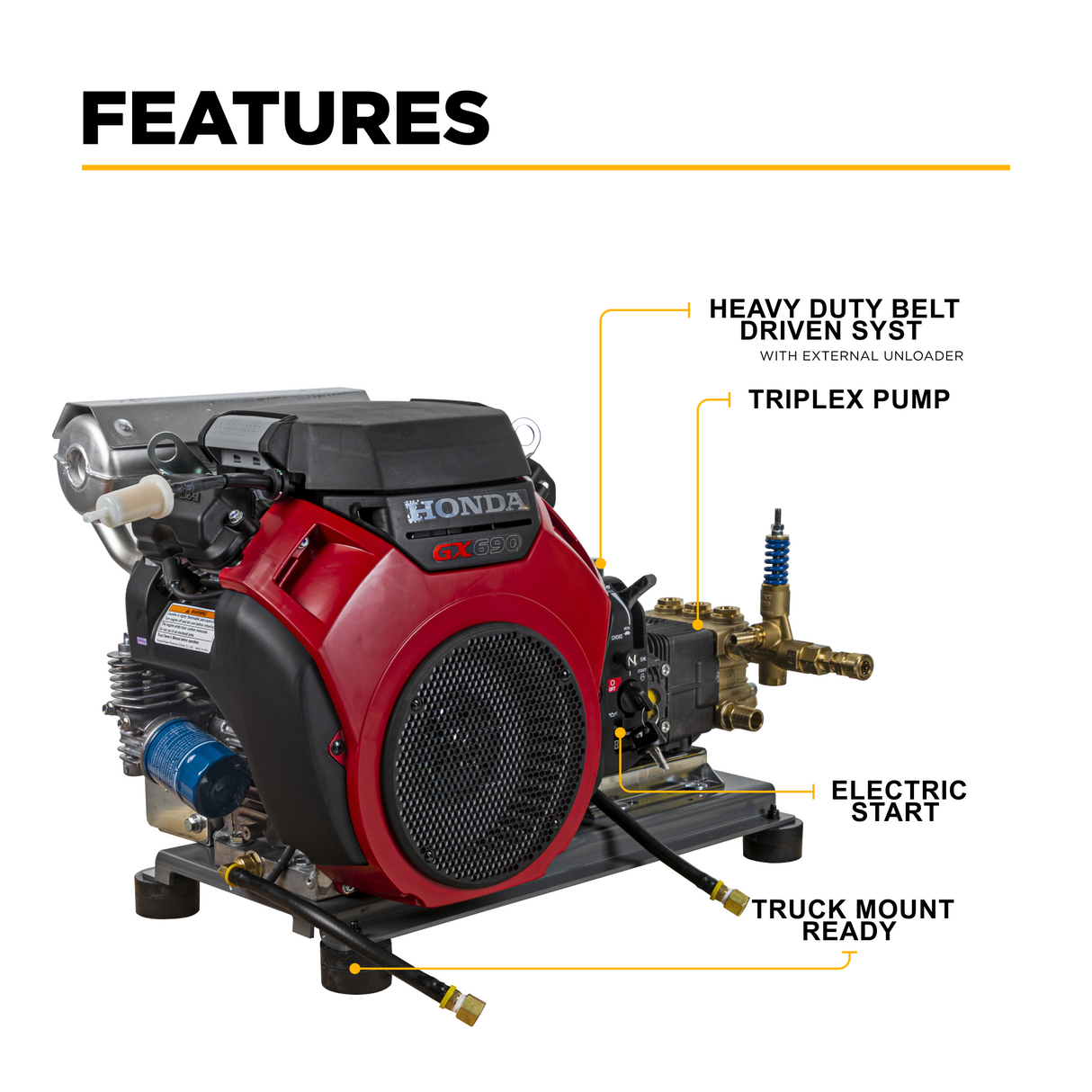 BE Power 4,200 PSI 8.5 GPM Cold Water Gas Pressure Washer - B4224HETBAS