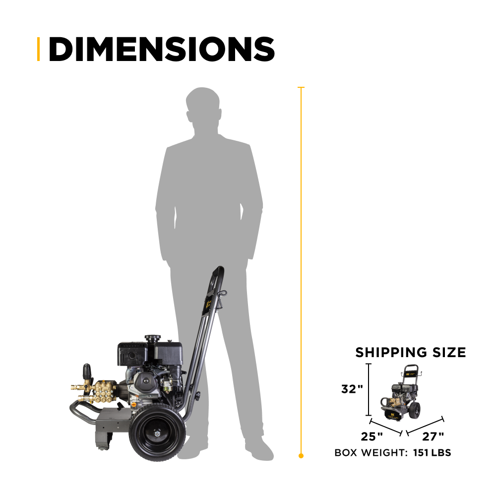 BE Power 4,400 PSI 4.2 GPM Cold Water Gas Pressure Washer - B4415PCS