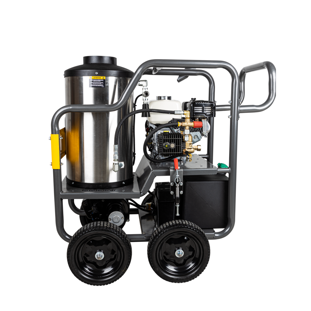 BE Power 3000PSI 3.0GPM Hot Water Pressure Washer with Honda GX200 Engine and General Triplex Pump - HW2765HG