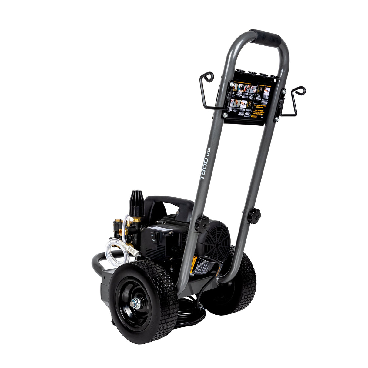 BE Power 1,500 PSI 1.6 GPM 1.5 HP Electric Pressure Washer with Powerease Motor and Triplex Pump - B1515EN