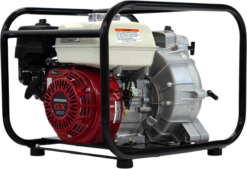 Brave Trash Pump 2" with Honda GX200 Engine 180 GPM 5/8" Solids Capacity BRP200TP2 New