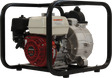 An angled view of the Brave 2-inch commercial-grade trash pump against a transparent background. The red Honda GX160 engine and the gray pump housing are visible, along with the 2"" TRASH PUMP text on a sticker.