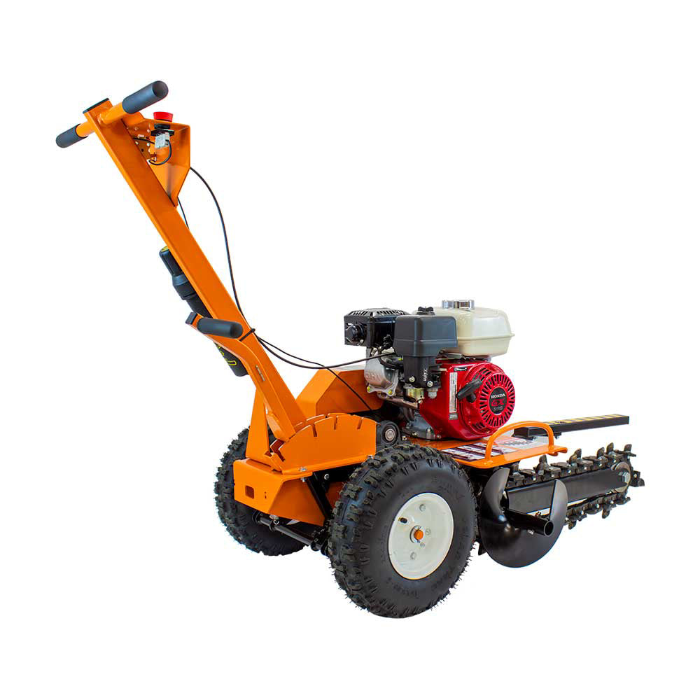 Brave Compact Trencher with Shark Chain 18" Max Depth and Honda GX200 Engine 6.5 HP Gas BRPT18 New