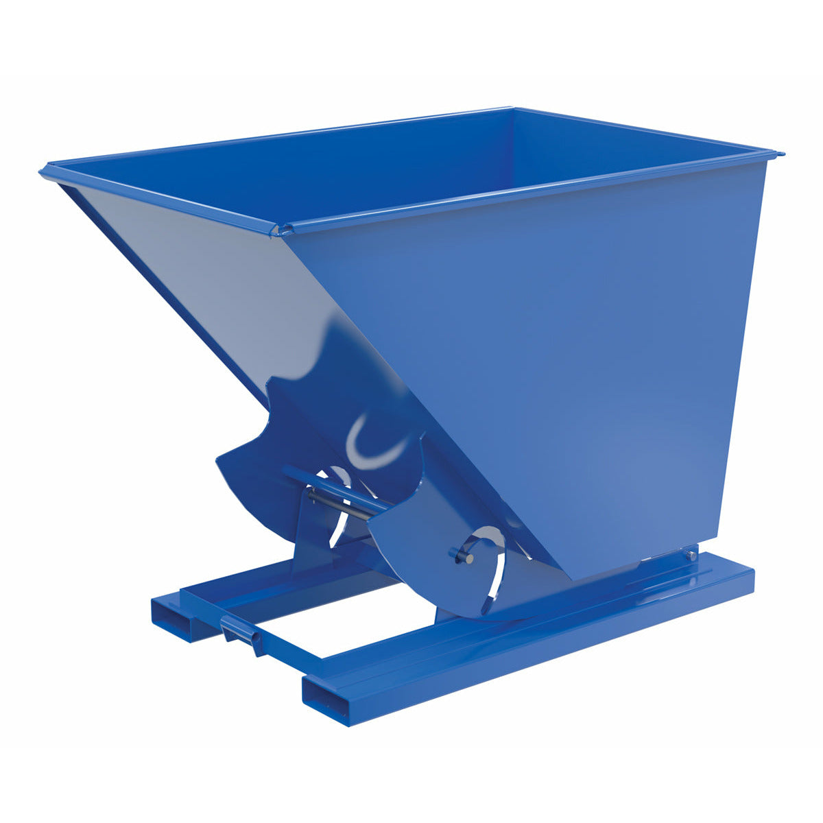 Vestil Steel Heavy Duty No Bump & Dump Hopper 1-1/2 Cubic Yard 6000 Lb. Capacity Blue - D-150-HD-NB