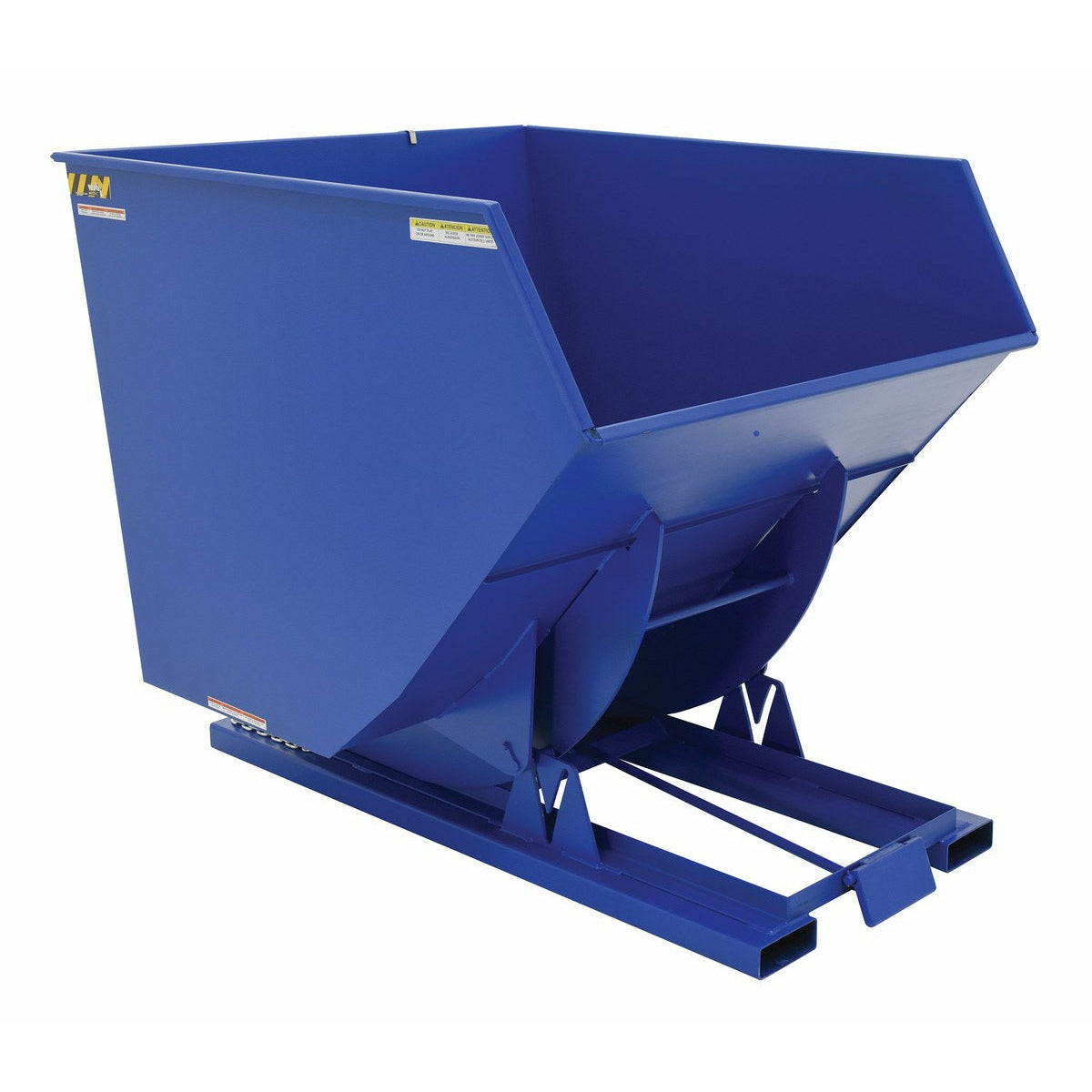 Vestil Steel Heavy Duty Self Dumping Hopper 3-1/2 Cubic Yard 6000 Lb. Capacity Blue- D-350-HD