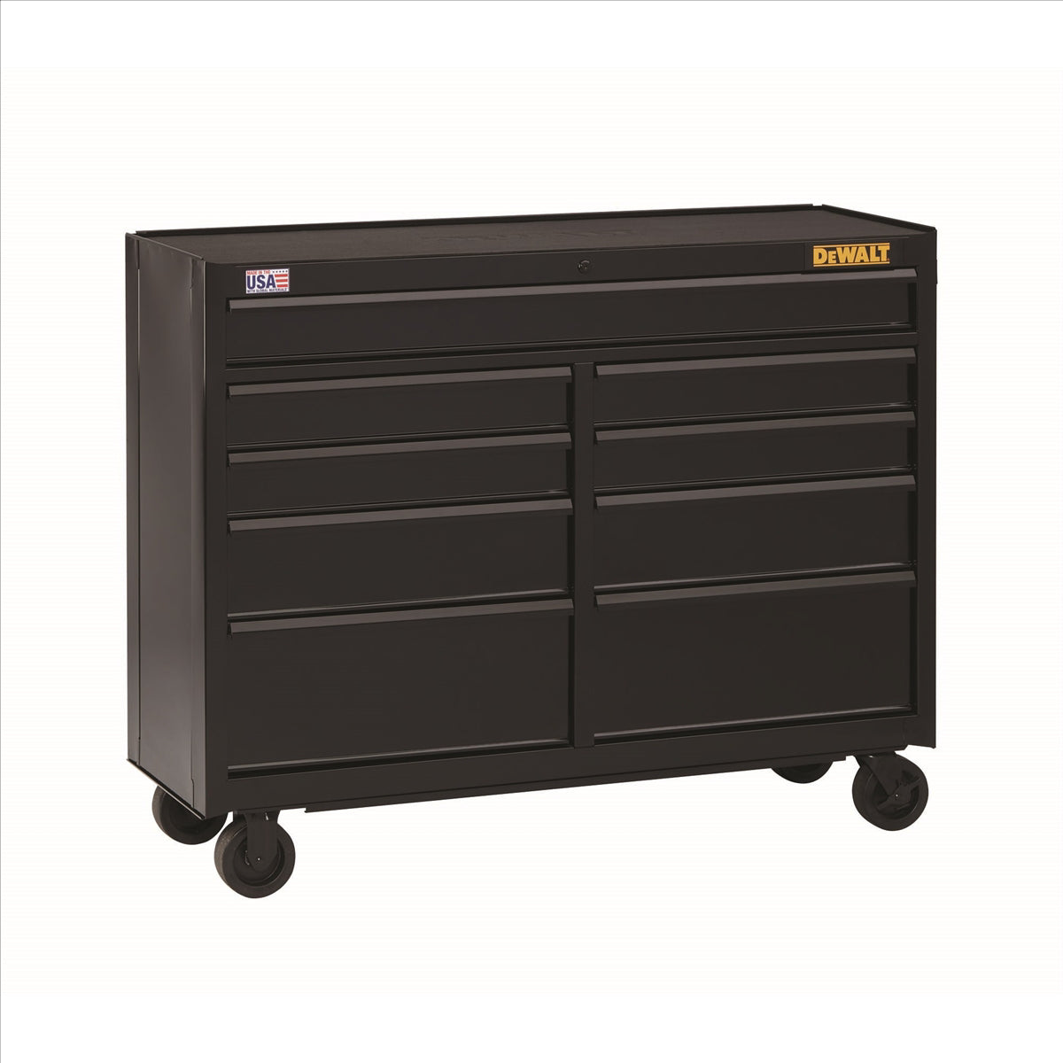 Dewalt 9-Drawer Rolling Cabinet, 52 In., Black DWTDWST25292