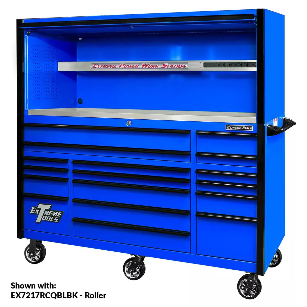 Extreme Tools EXQ Series 72"W x 30"D Professional Extreme Power Workstation Hutches