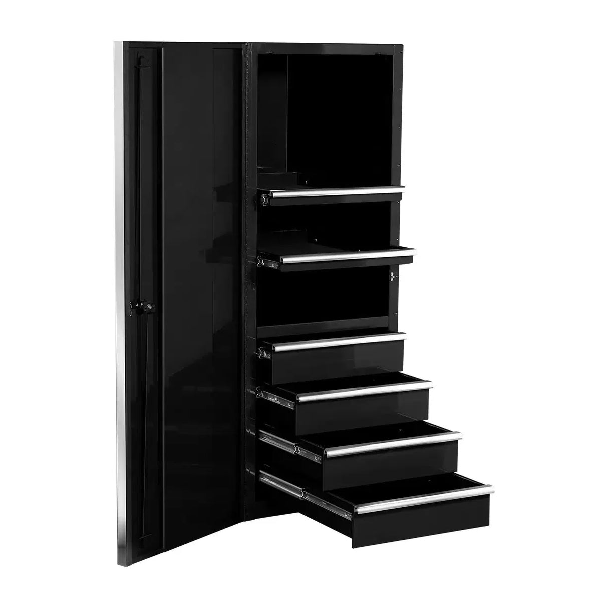 Extreme Tools EXQ Series 24"W x 30"D 4 Drawer and 3 Shelf Professional Side Cabinets