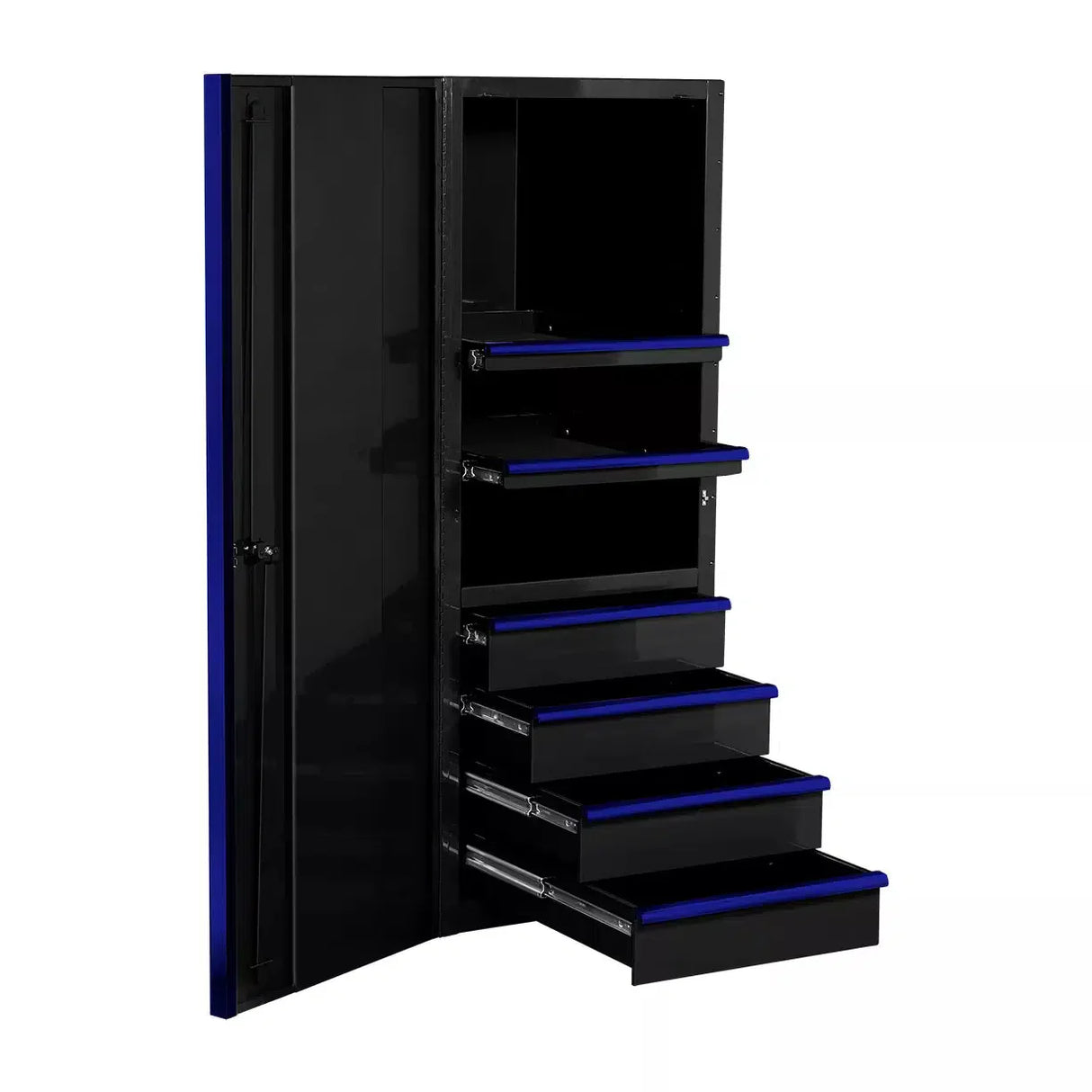 Extreme Tools EXQ Series 24"W x 30"D 4 Drawer and 3 Shelf Professional Side Cabinets