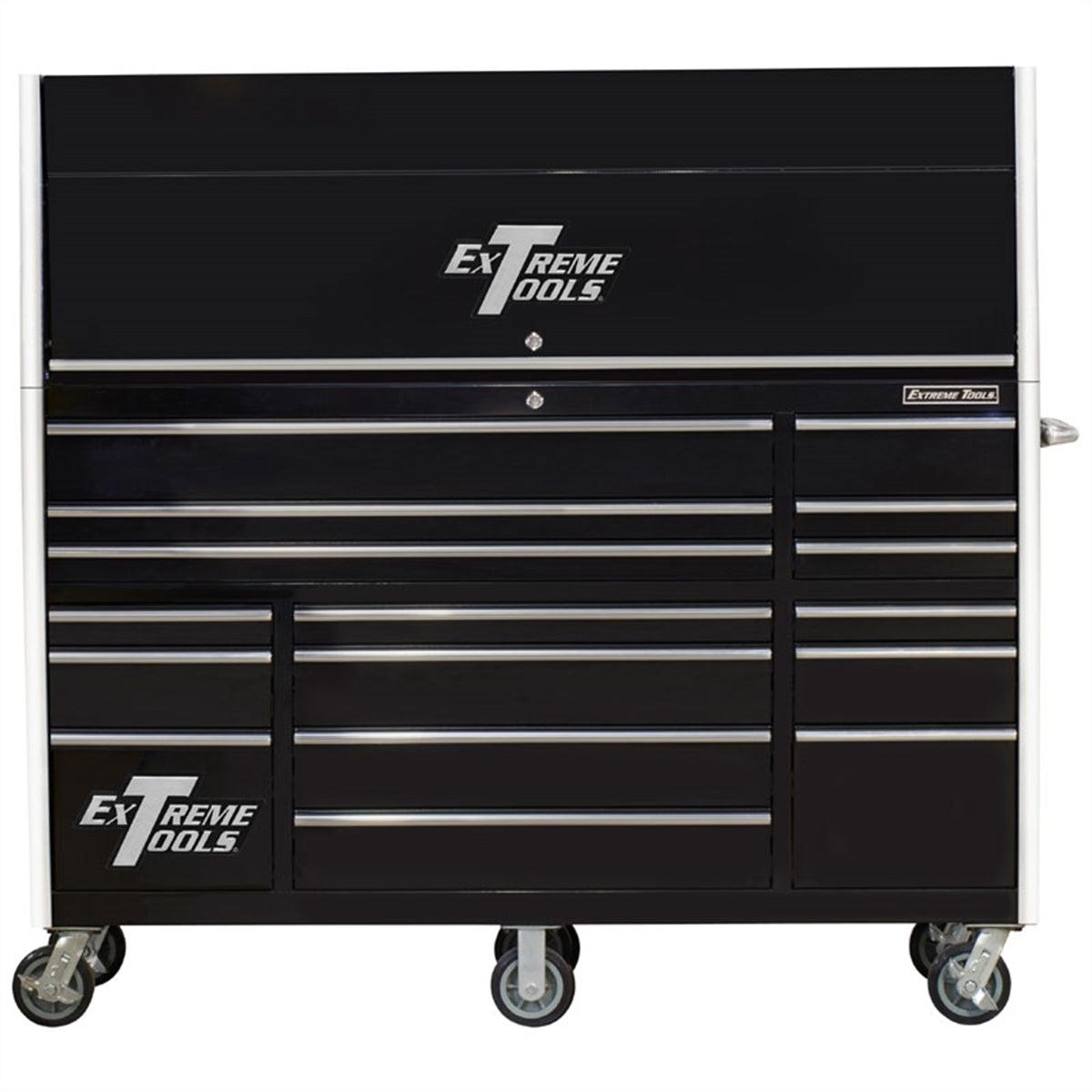 Extreme Tools RX Professional Series 72"W Professional Hutch & 19 Drawer Roller Cabinet Combo