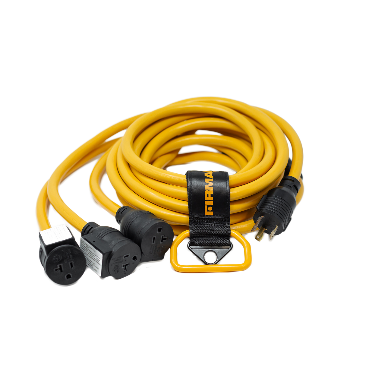 Firman 1105 25' Heavy Duty L5-30P to (3) 5-20R Power Cord With Storage Strap