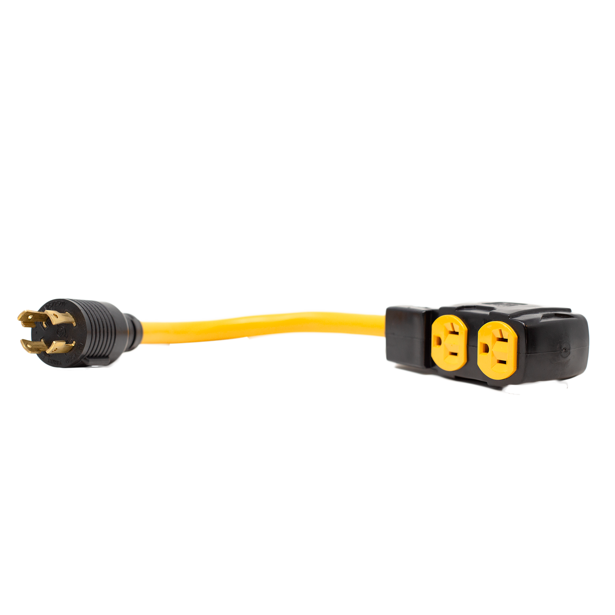 Firman 1160 Heavy Duty L14-30P to (4) 5-20R Short Power Cord With Attachment Clips