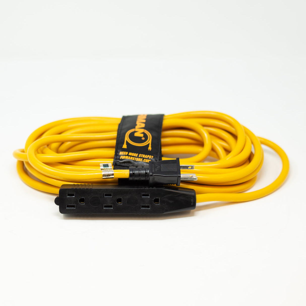 Firman 2015 25' Medium Duty 5-15P to (3) 5-15R Generator Utility Power Cord With Storage Strap