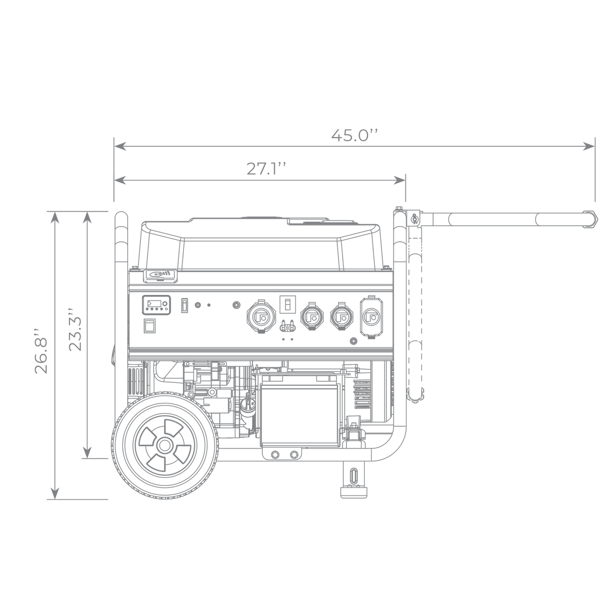 Firman H05752 Dual Fuel 5700W Portable Generator Recoil Start 120/240V