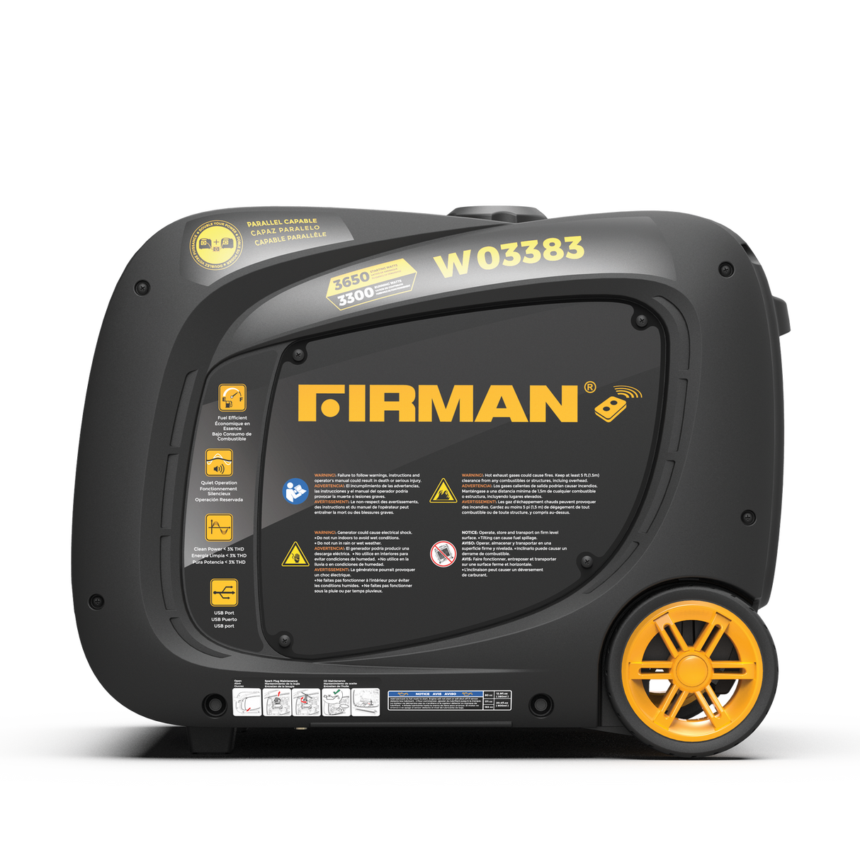 Firman W03383 Inverter Portable Generator 3650W Remote Start