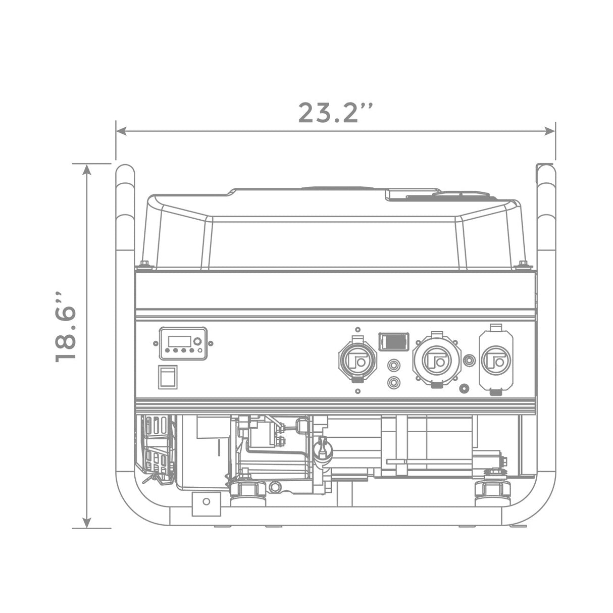 Firman P03606 Gas Portable Generator 4550W Recoil Start 120/240V