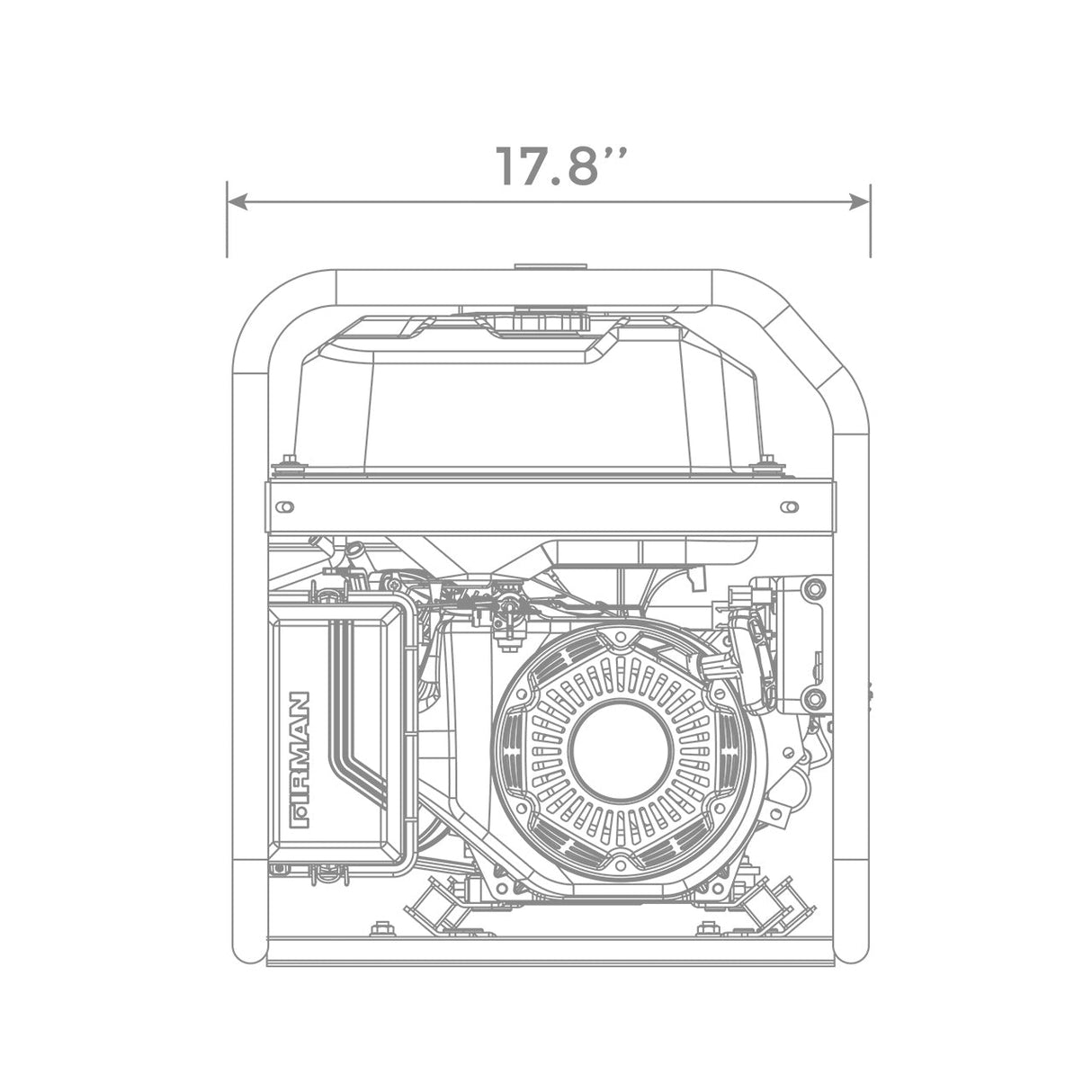 Firman P03606 Gas Portable Generator 4550W Recoil Start 120/240V