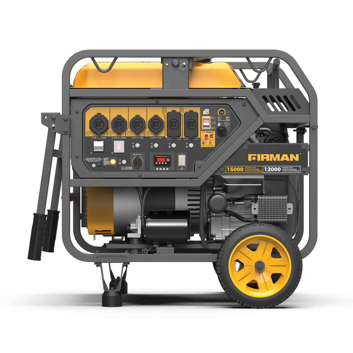 Firman P12002 Gas Portable Generator 15000W Electric Start 120/240V with CO Alert