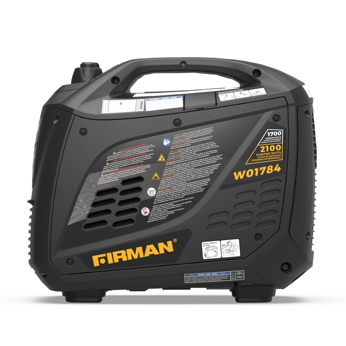 Firman W01784 Inverter Portable Generator 2100W Recoil Start