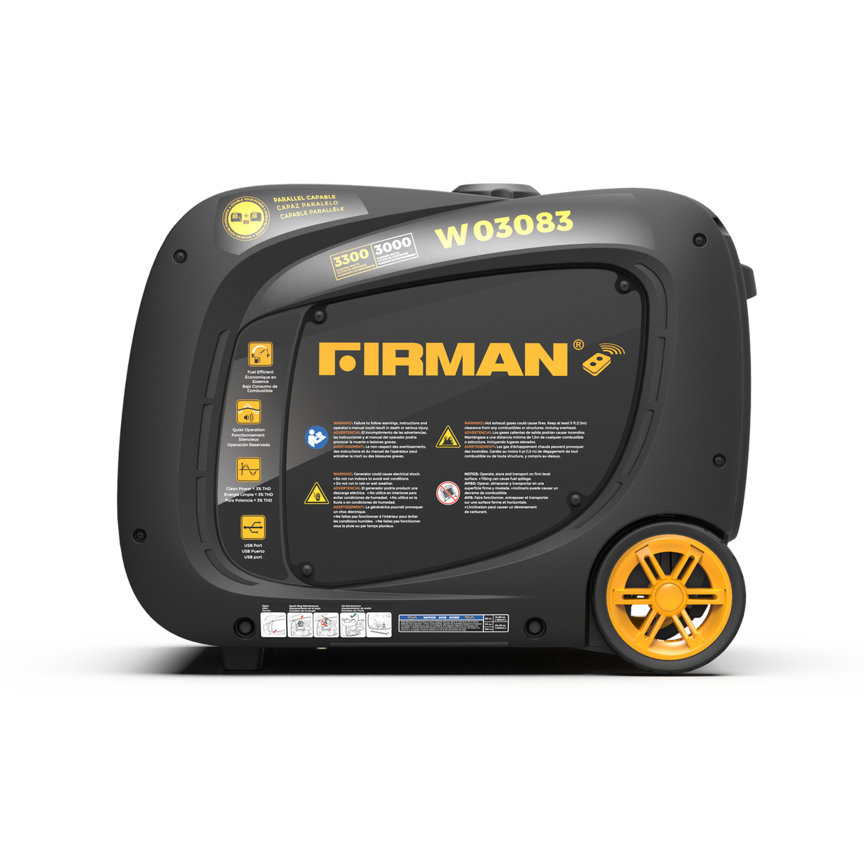Firman W03081 Inverter Gas Portable Generator 3300W Recoil Start