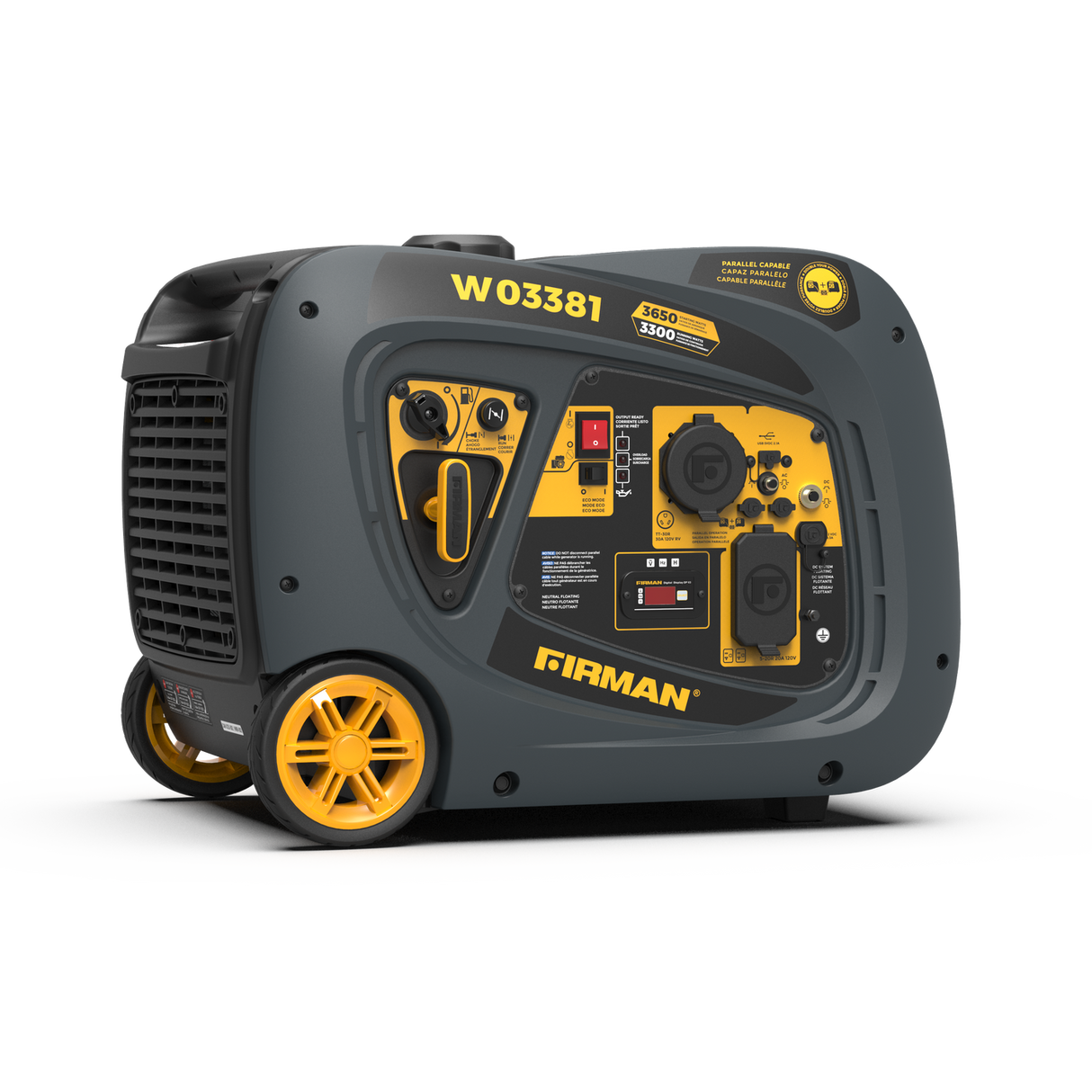 Firman W03381 Gas Inverter Portable Generator 3650W Recoil Start