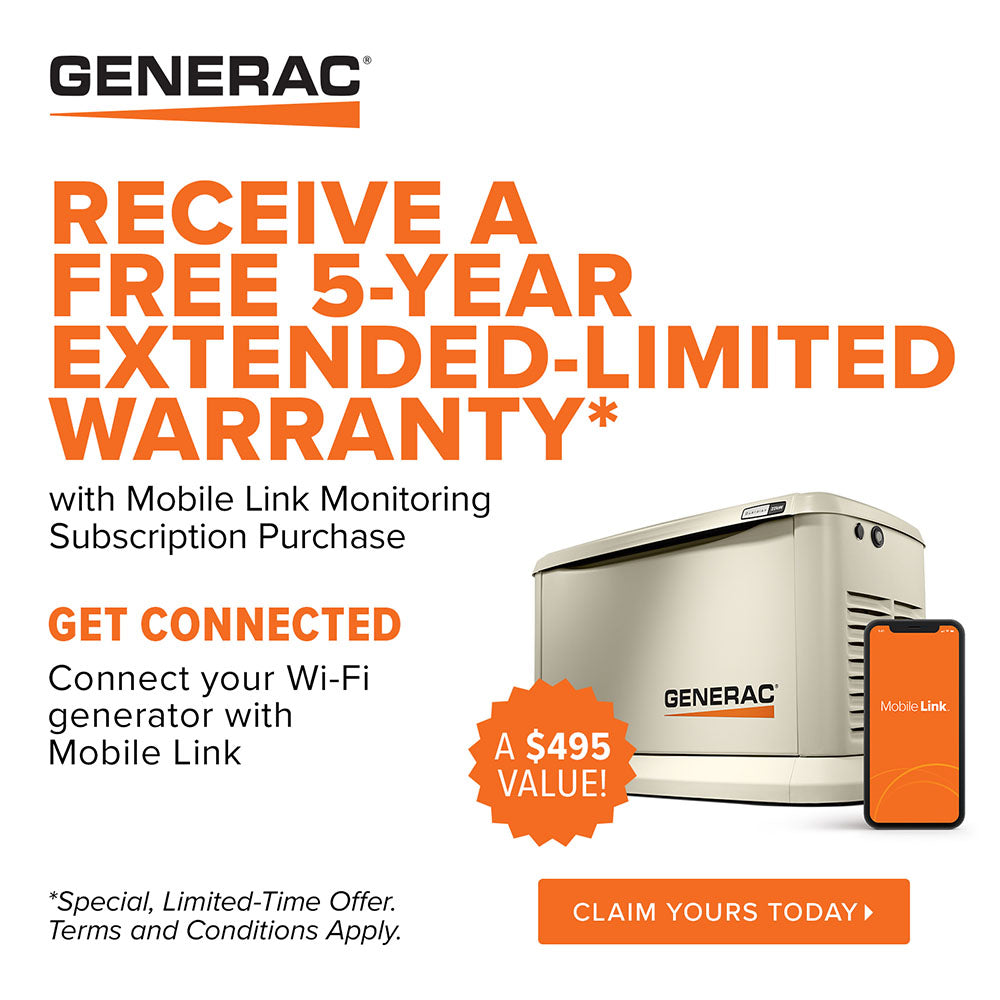 Generac 14/14 kW Air-Cooled Standby Generator, Alum Enclosure, 16 Circuit LC NEMA3