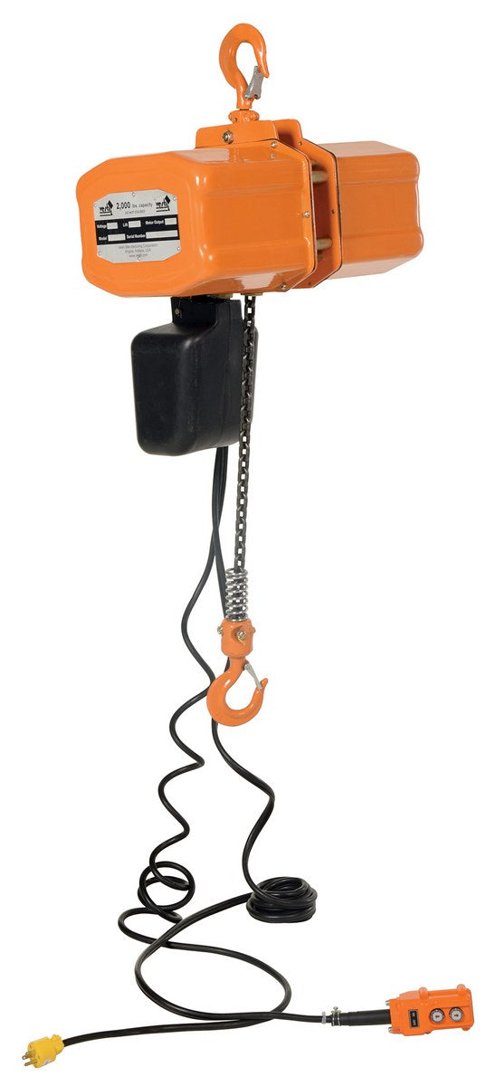 Vestil Economy Chain Hoists with Chain Container
