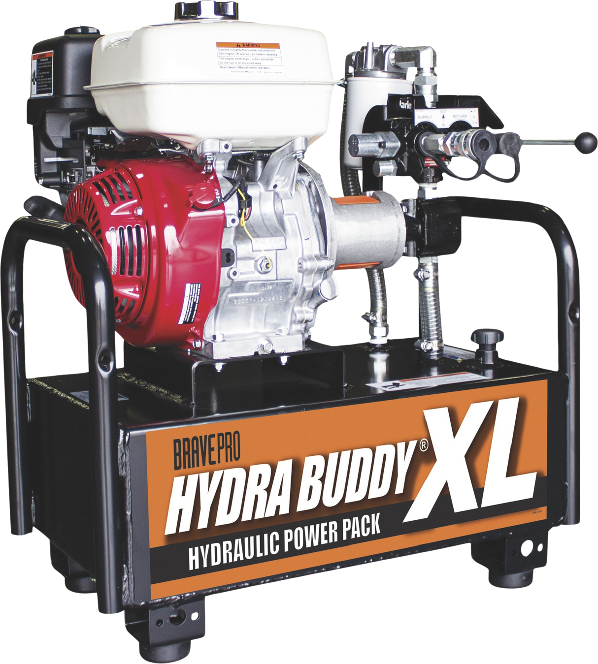 A Brave Portable Hydraulic Power Pack featuring a Honda GX270 engine, with the background removed.